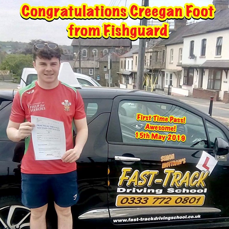 Creegan Foot from Fishguard Review of Fast Track Driving School